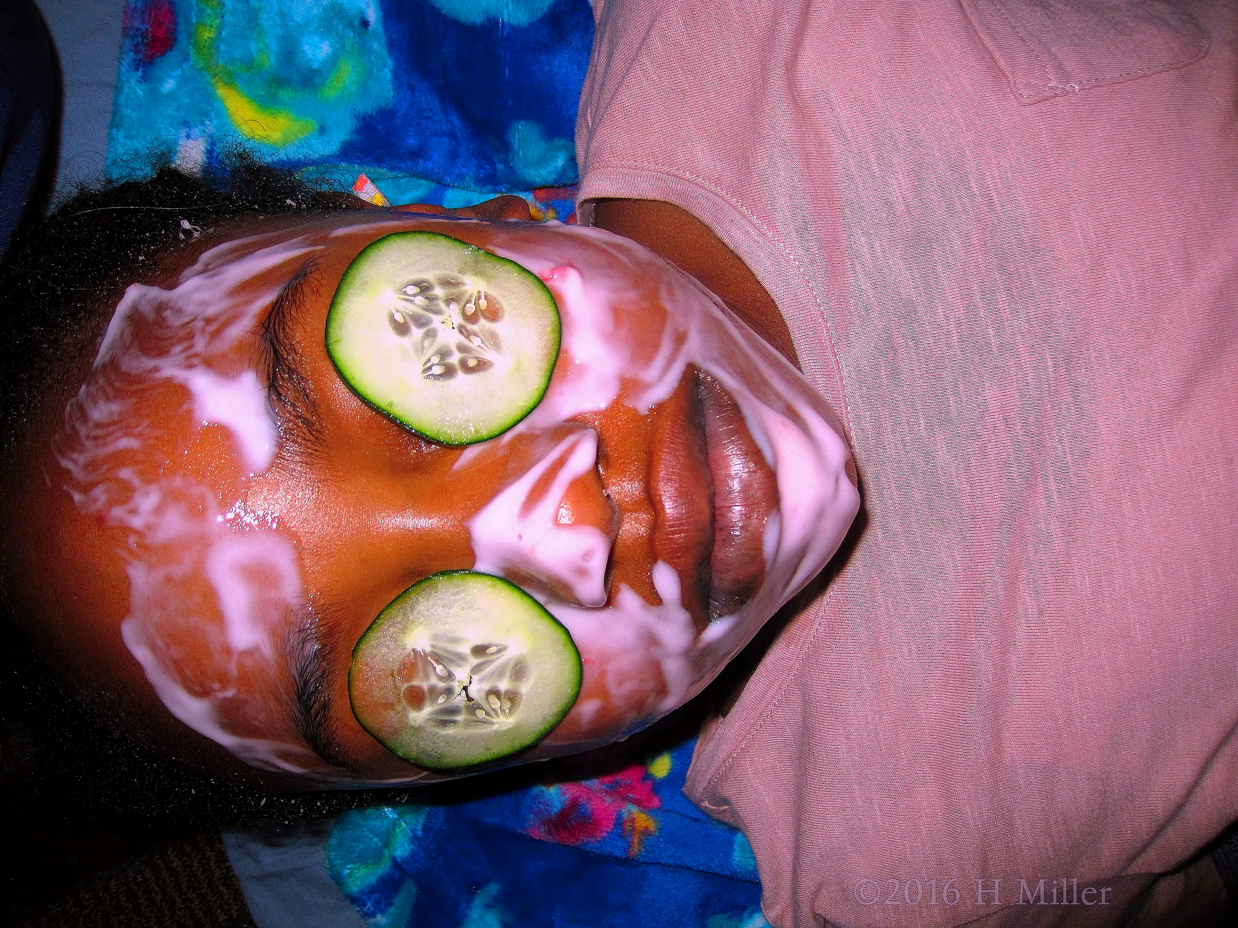 A Very Close View Of The Kids Facial Masque. A Very Close View Of The Kids Facial Masque.