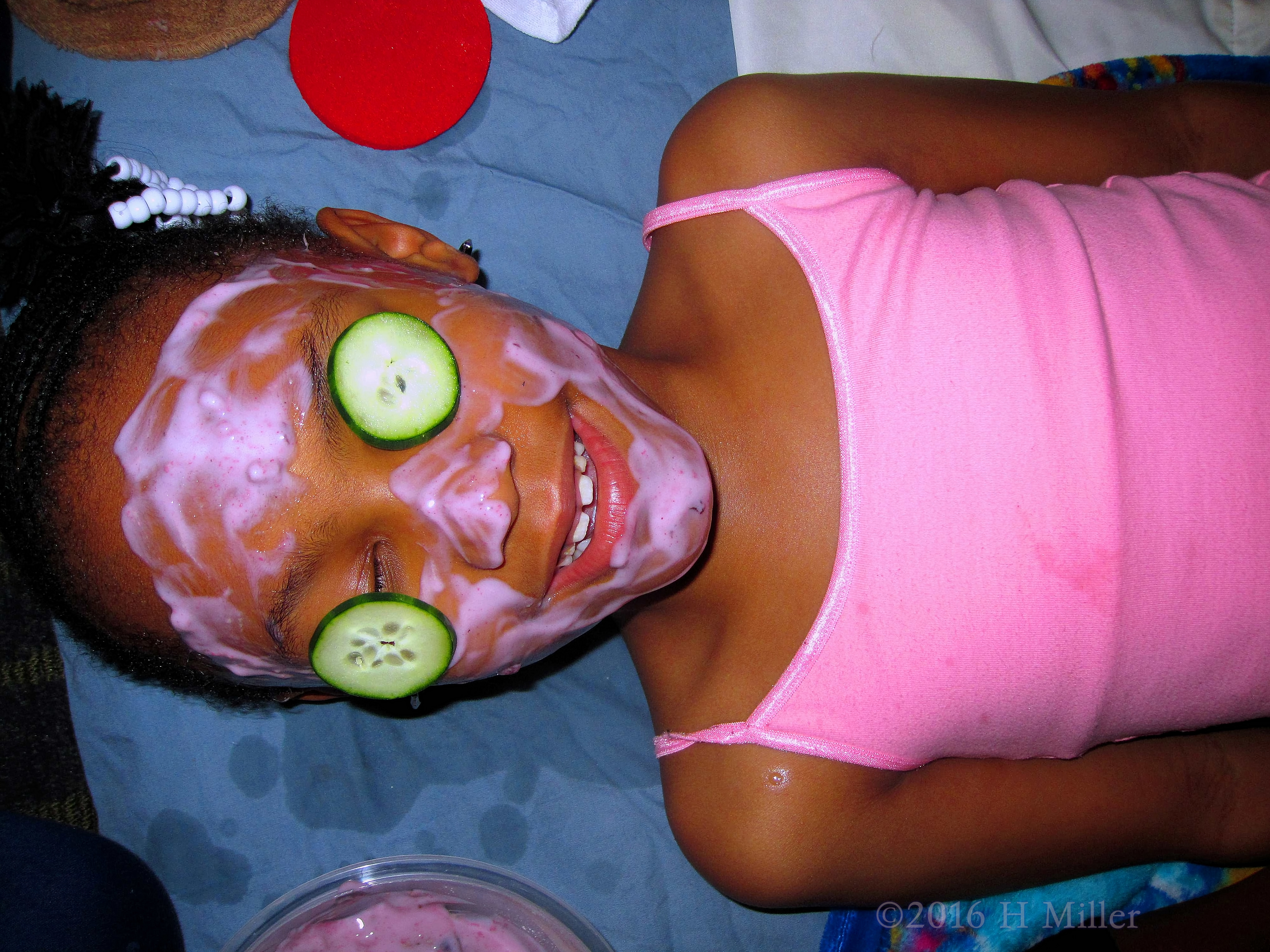 Enjoying Her Facial Treatment. Enjoying Her Facial Treatment.