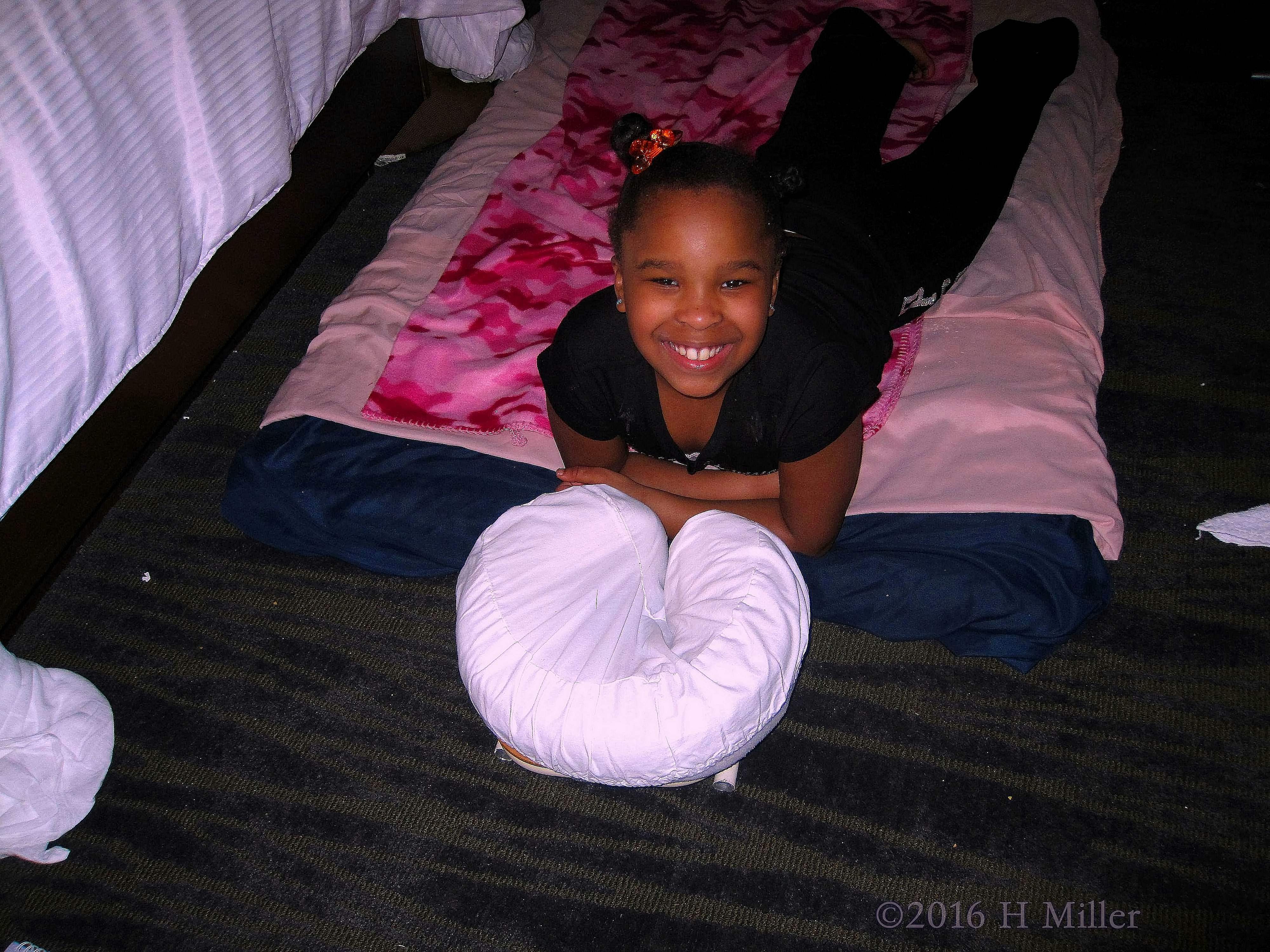 Smiling Before Pediatric Massage At The Spa Party. Smiling Before Pediatric Massage At The Spa Party.