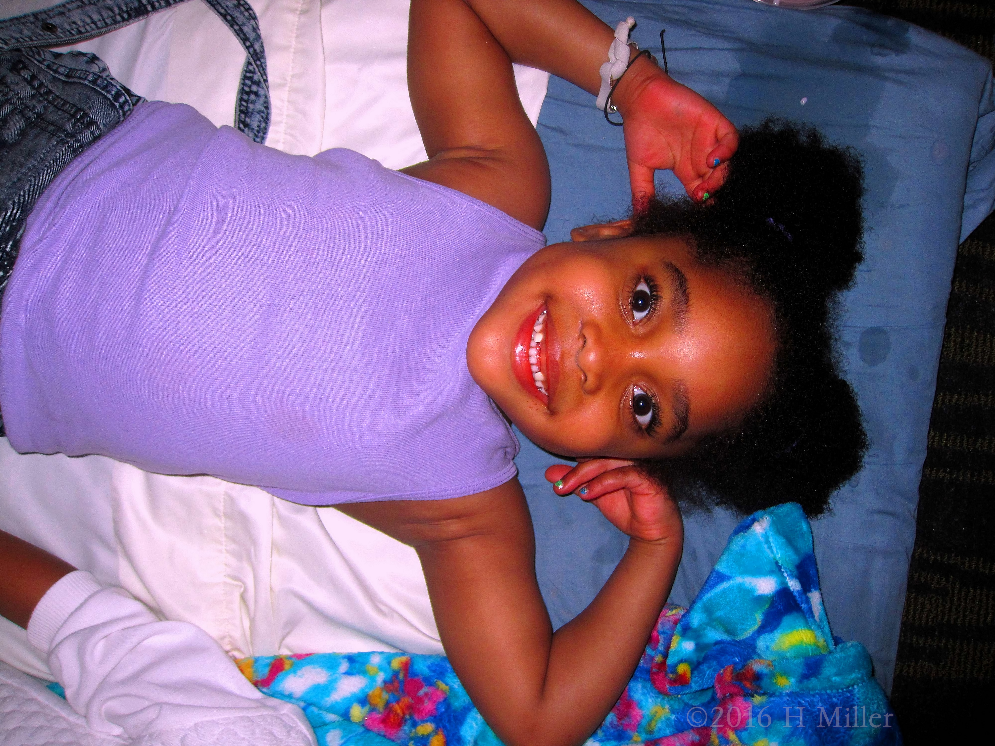 Smiling During Facials At The Girls Spa. Smiling During Facials At The Girls Spa.