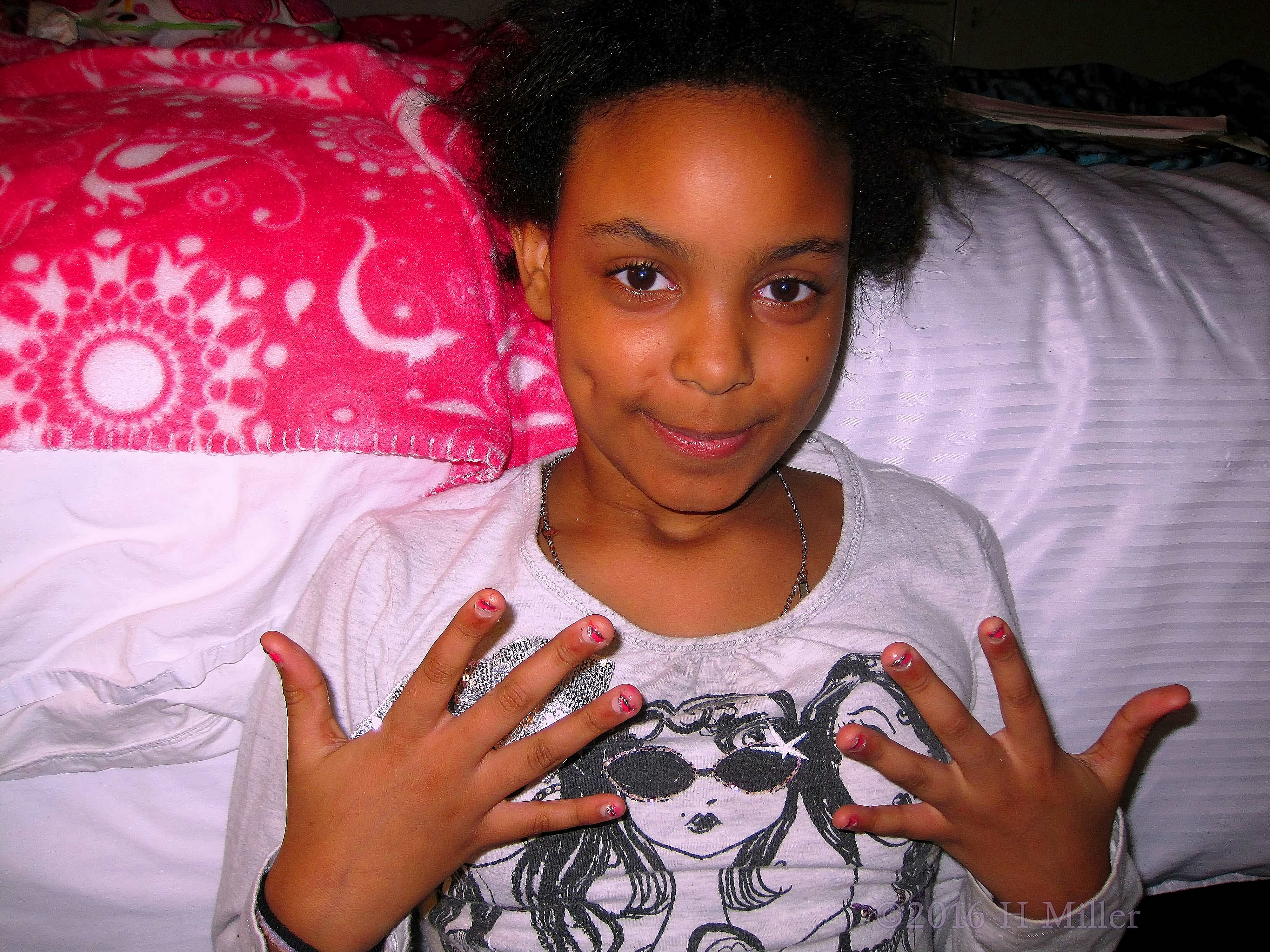 This Girl Is Happy With Her Cool Kids Manicure. This Girl Is Happy With Her Cool Kids Manicure.