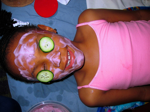 Enjoying Her Facial Treatment. Enjoying Her Facial Treatment.