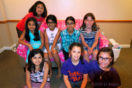 Nidhi Smiles With A Group Of Spa Party Guests Nidhi Smiles With A Group Of Spa Party Guests