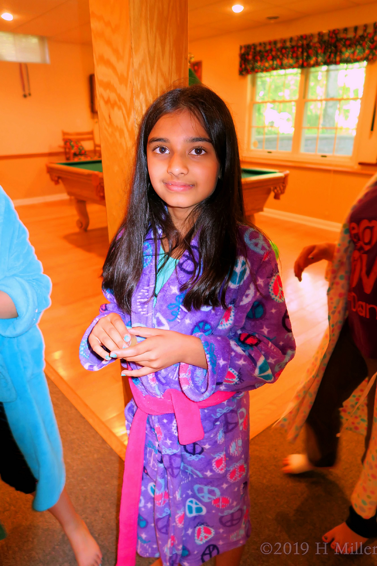Nidhi Poses In Her Lovely Purple Spa Robe