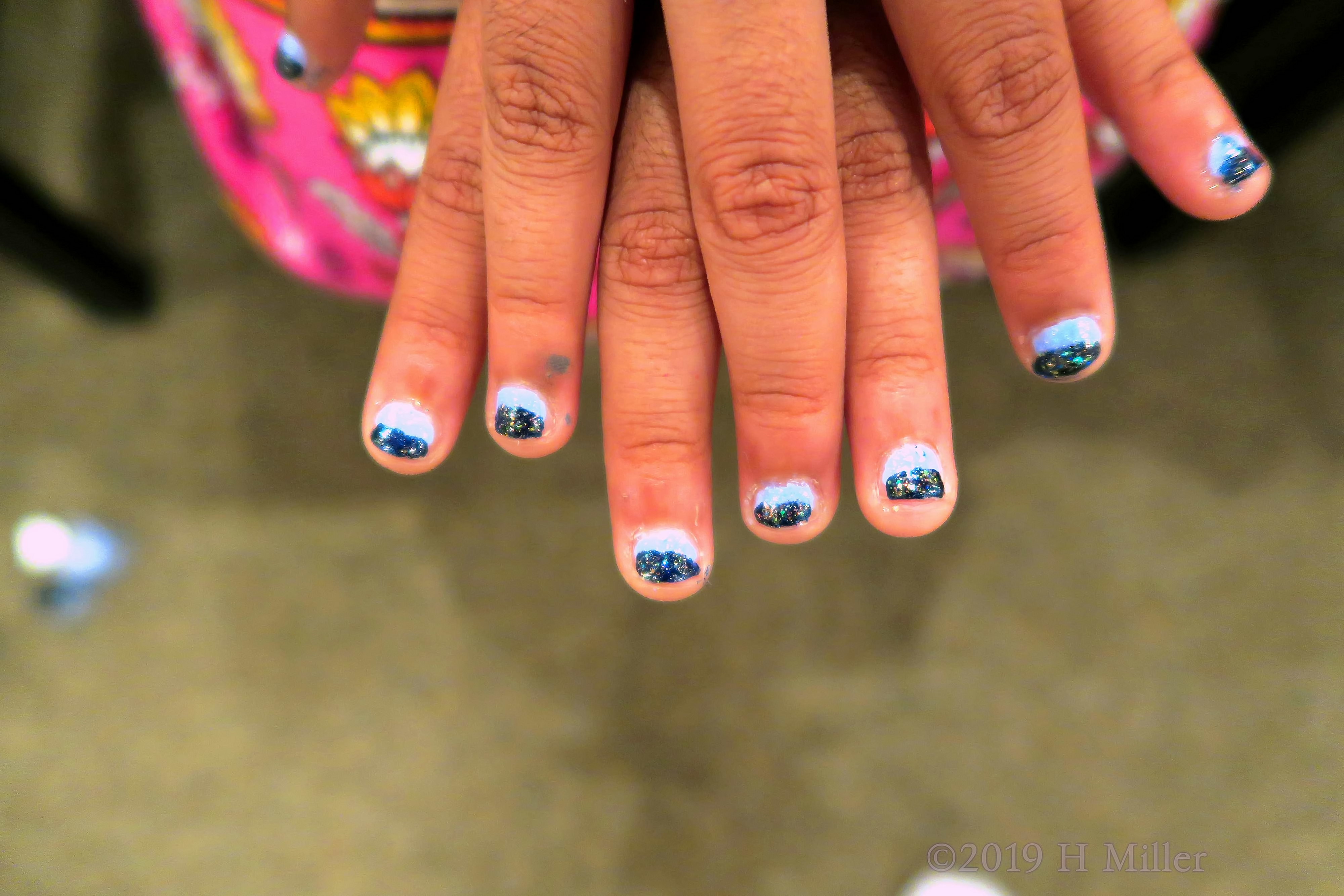 Take A Look At This Cool Glittery Kids Mani, Complete With Ombre Nail Design! Take A Look At This Cool Glittery Kids Mani, Complete With Ombre Nail Design!