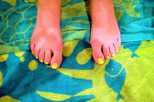 Sunny Yellow For This Kid's Pedicure