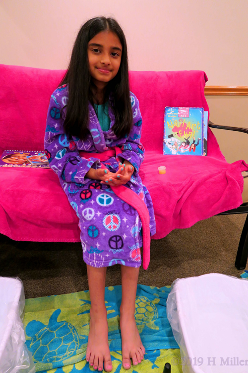 The Birthday Girl Flaunts Her Perfect Pedicure For Kids! The Birthday Girl Flaunts Her Perfect Pedicure For Kids!