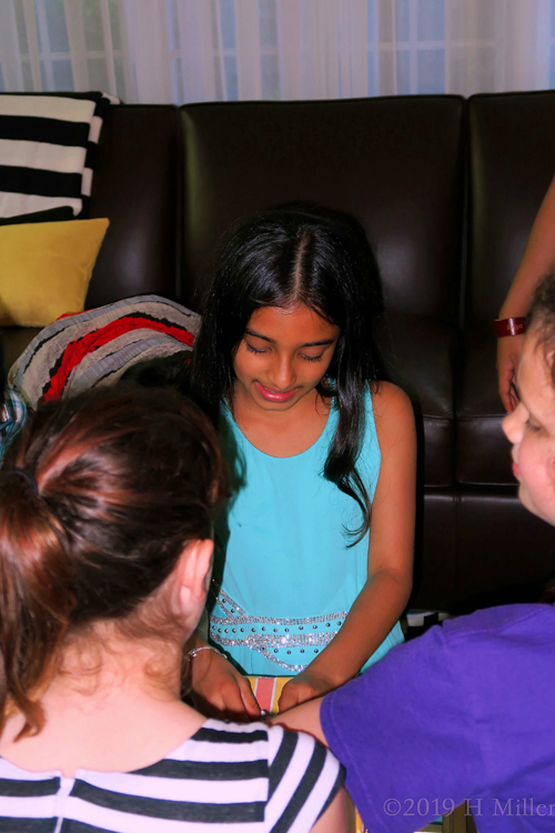 The Birthday Girl Looks Happy And Relaxed At Her Home Spa Party The Birthday Girl Looks Happy And Relaxed At Her Home Spa Party