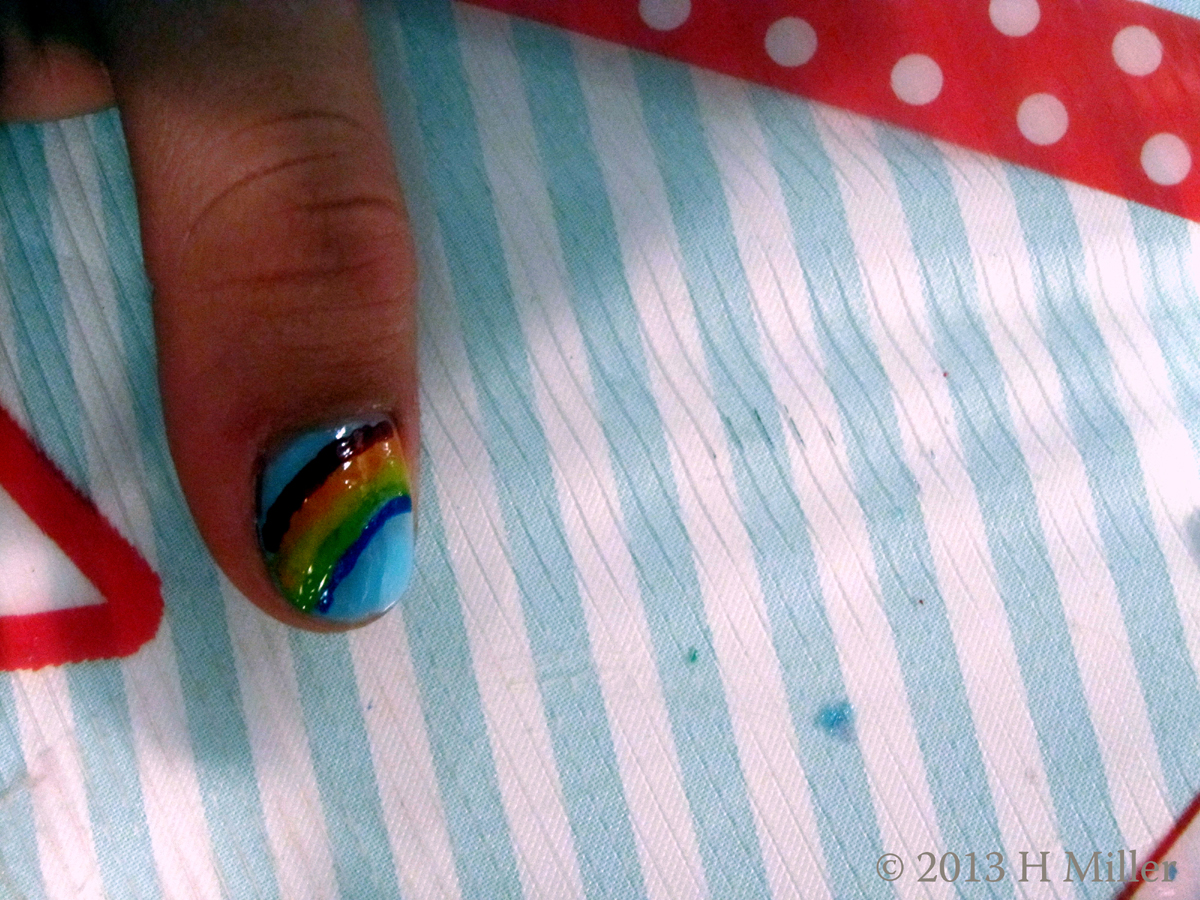 Rainbow Kids Girls Nail Art