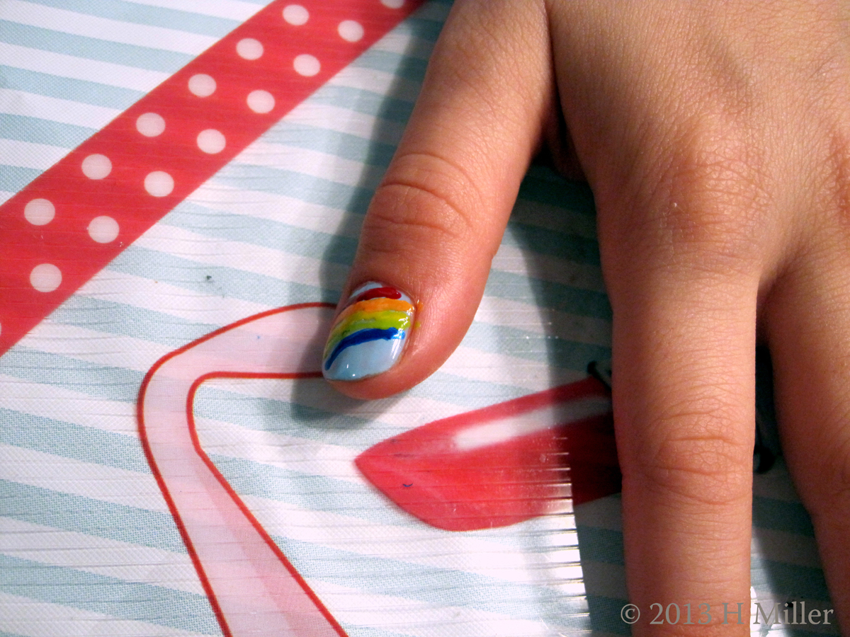Rainbow Kids Nail Art 