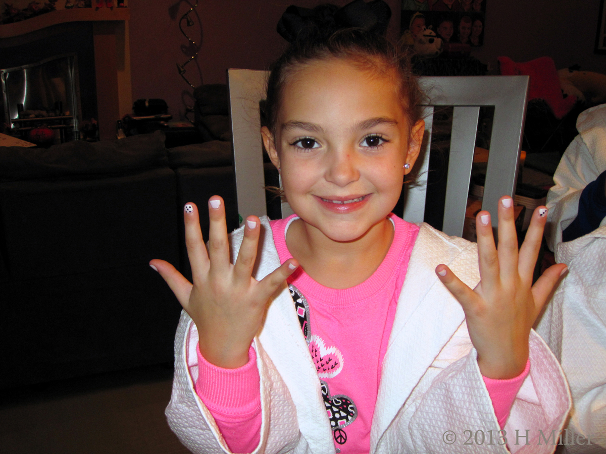 Showing Her Newly Painted Nails Showing Her Newly Painted Nails