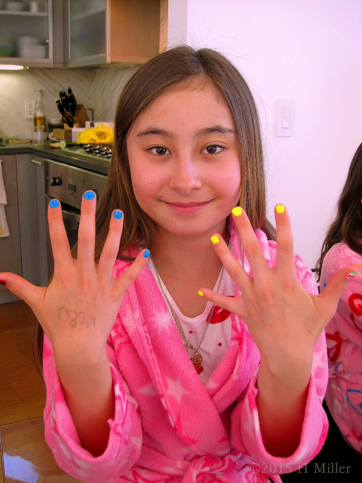 The Birthday Girl Shows Her New Mani. 