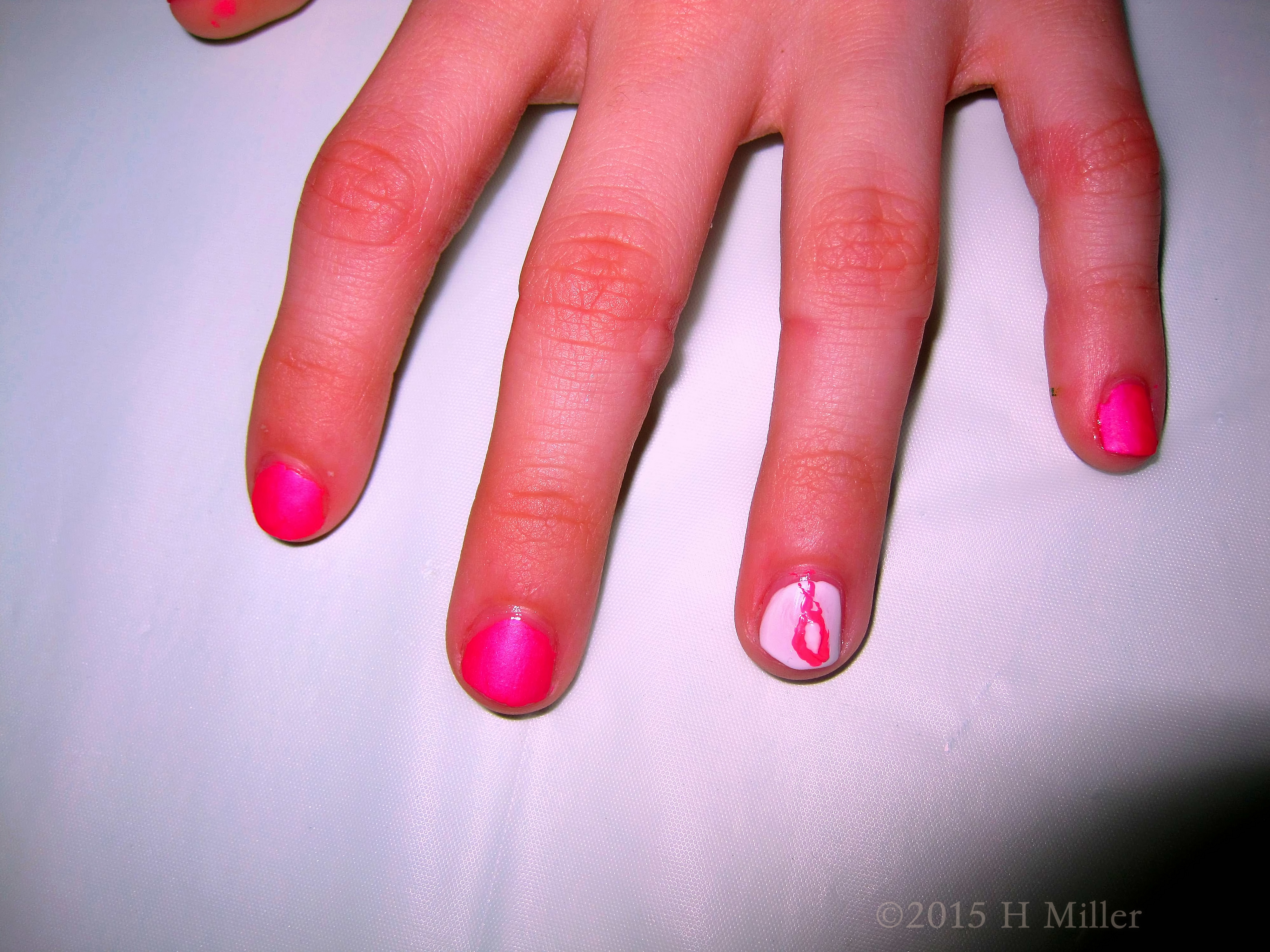 Girls Nail Art Ballet Slipper Design 