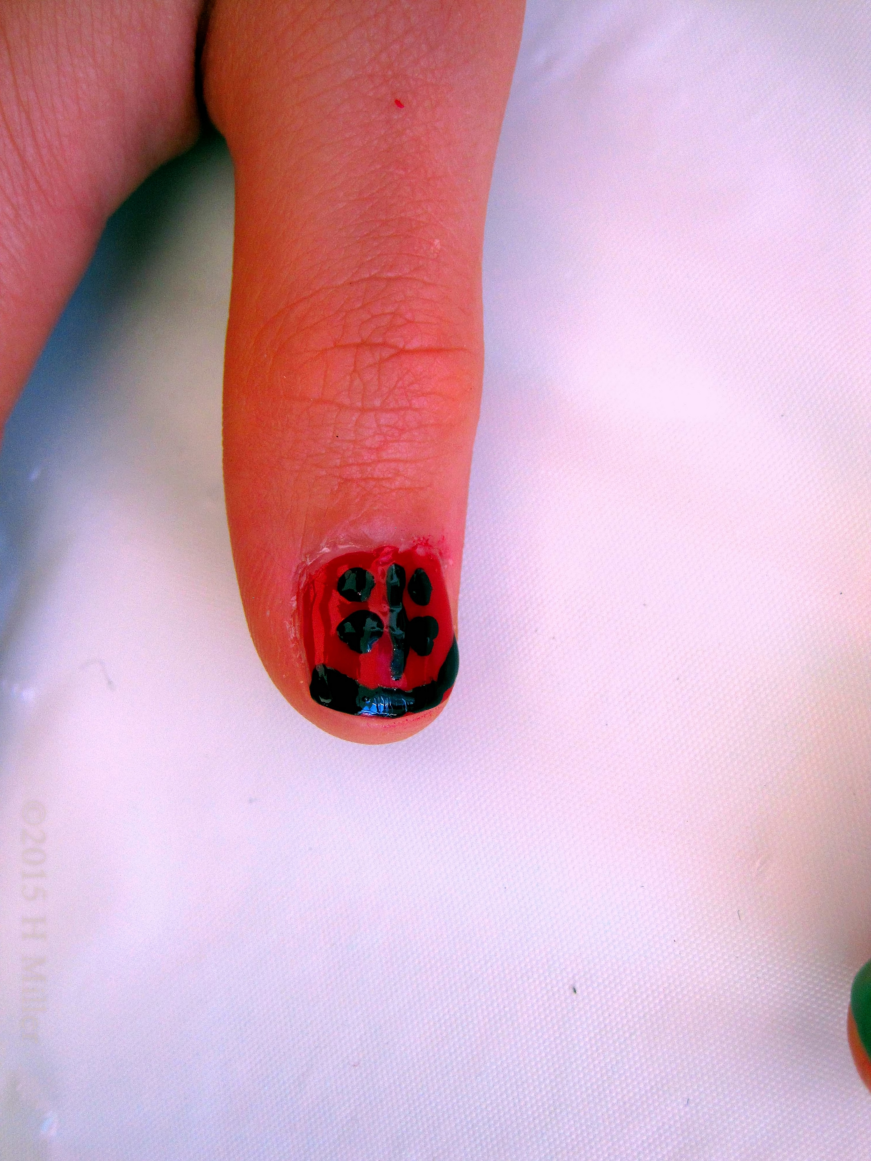 Ladybug Mani. Ladybug Mani.