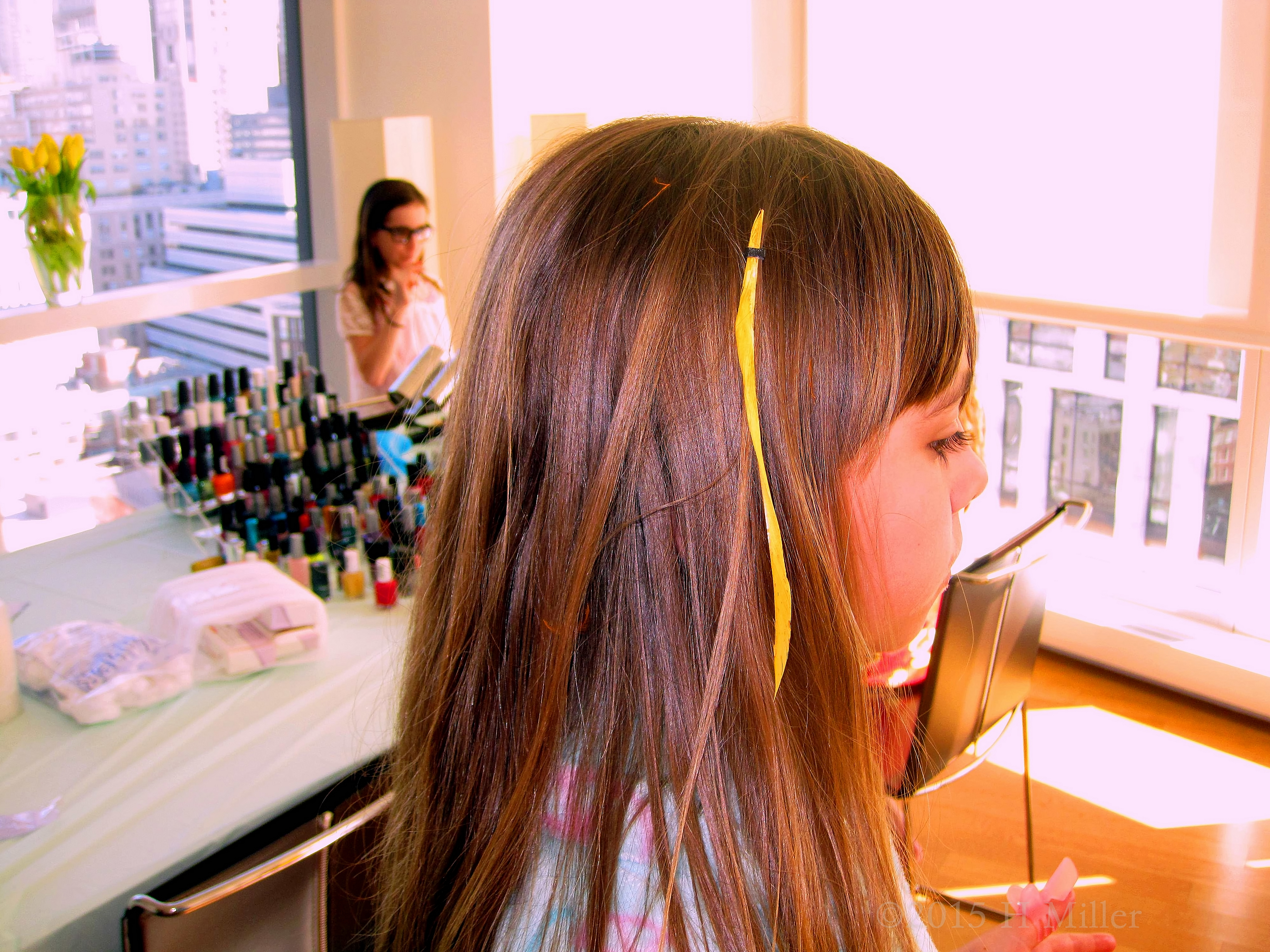 A Feather For Her Hair, Side View. A Feather For Her Hair, Side View.