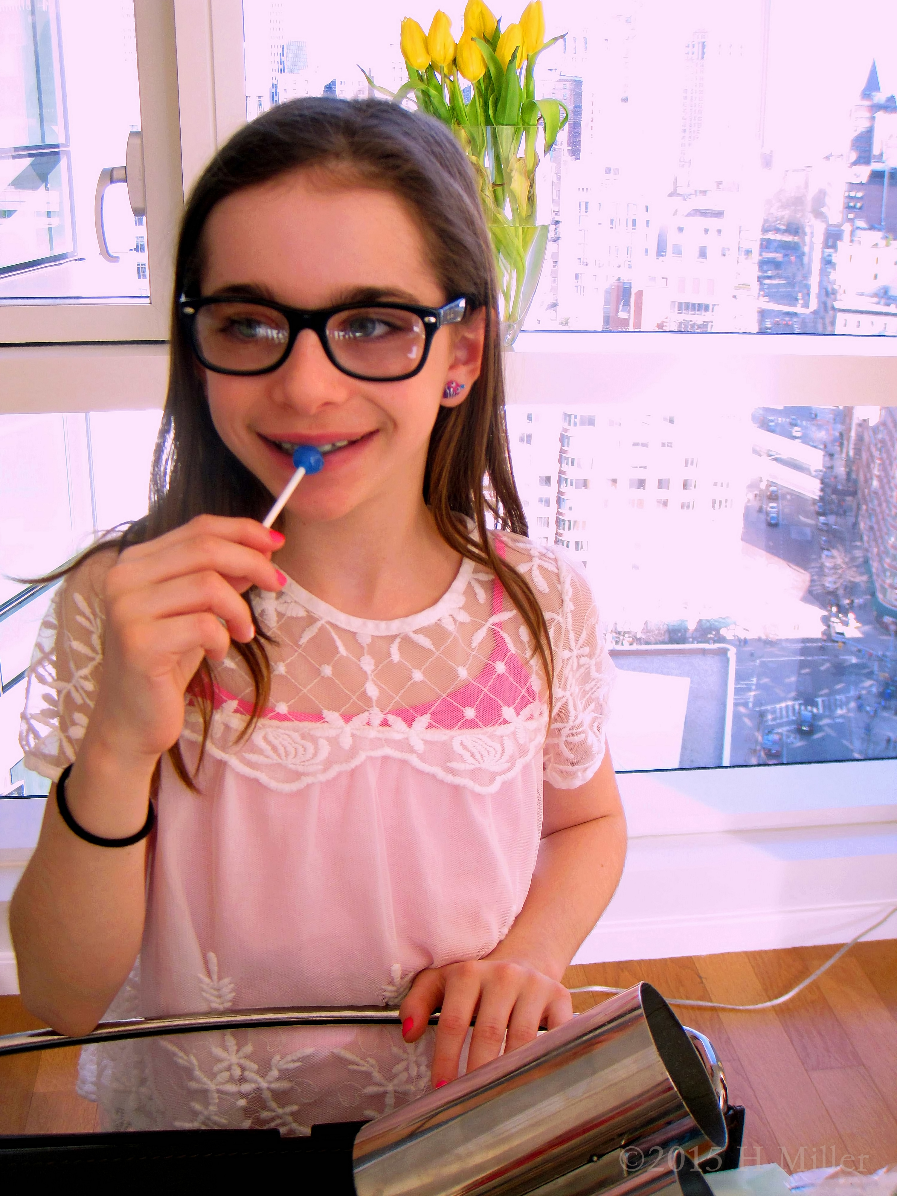 Enjoying Noelle's Spa Birthday. Enjoying Noelle's Spa Birthday.