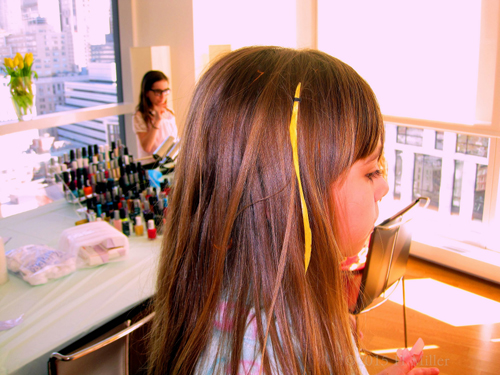 A Feather For Her Hair, Side View. A Feather For Her Hair, Side View.