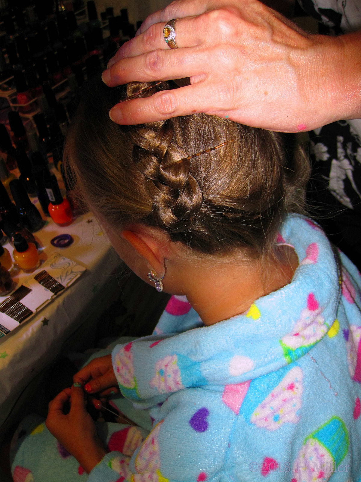 Folding The Braids To Get The Heidi Braided Girls Hairstyle! 