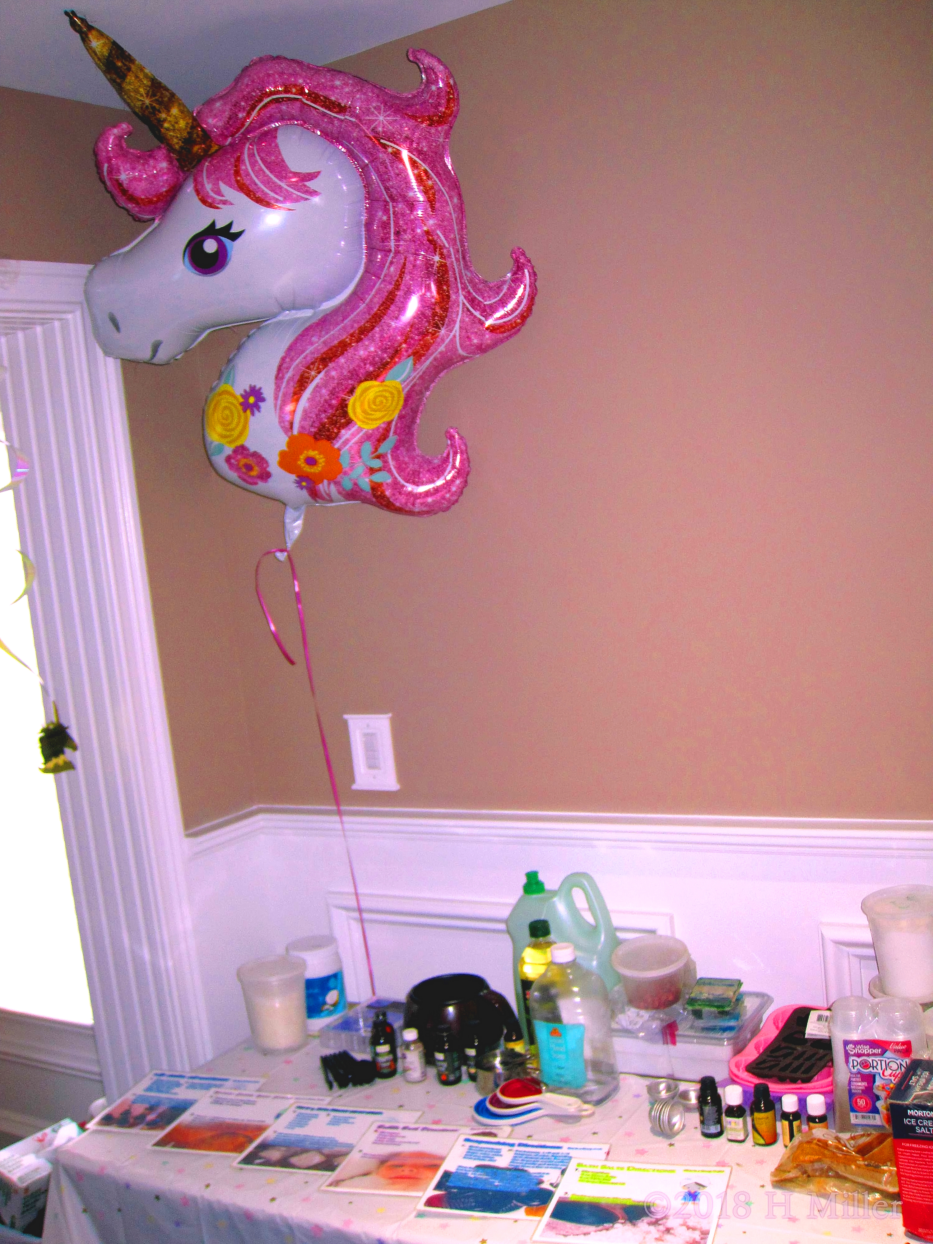 Kids Spa Party Crafts Table Has All That Is Needed For Super Fun Crafting Activities! Kids Spa Party Crafts Table Has All That Is Needed For Super Fun Crafting Activities!