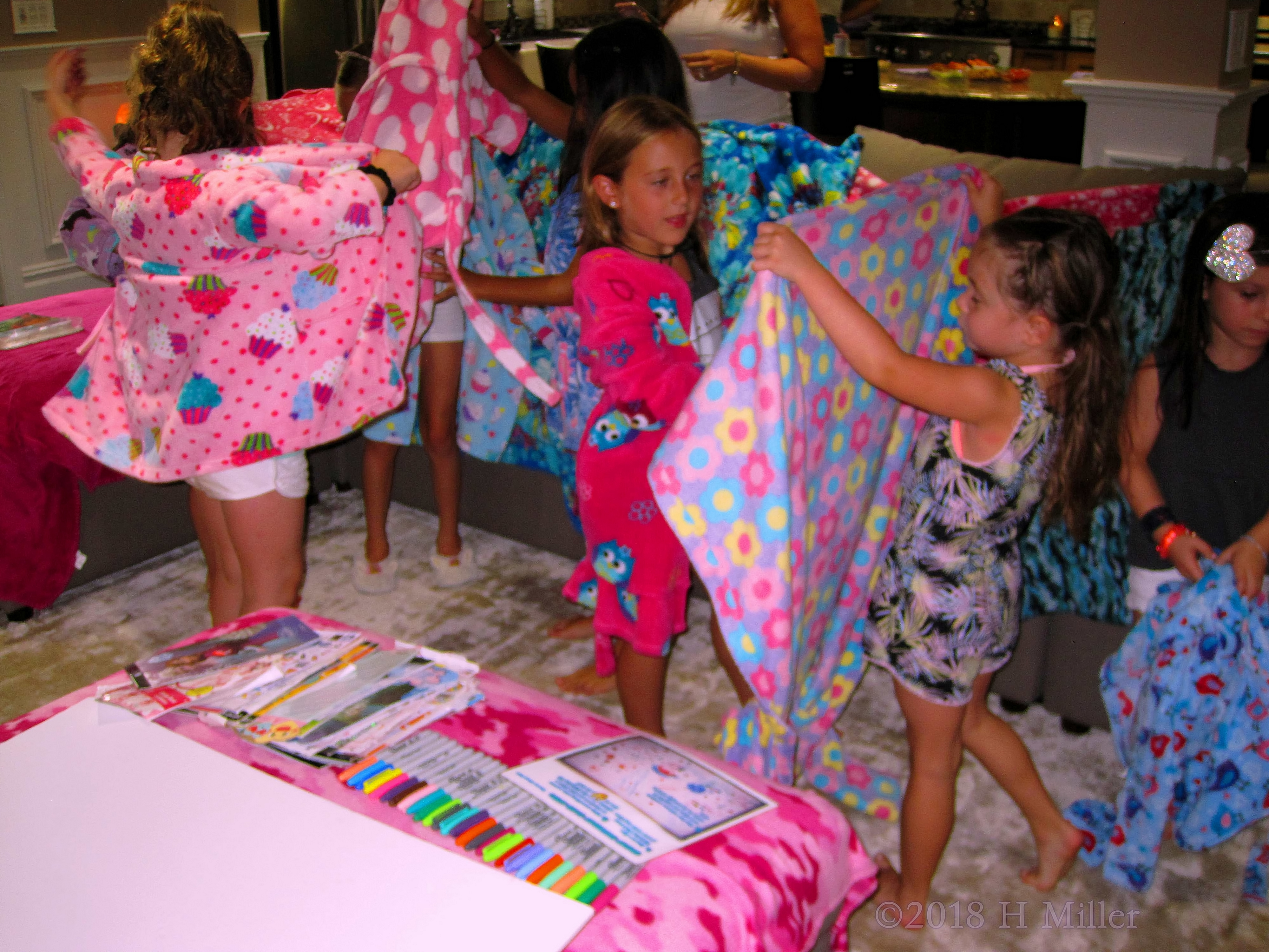 Putting On Their Colorful Spa Robes! Putting On Their Colorful Spa Robes!