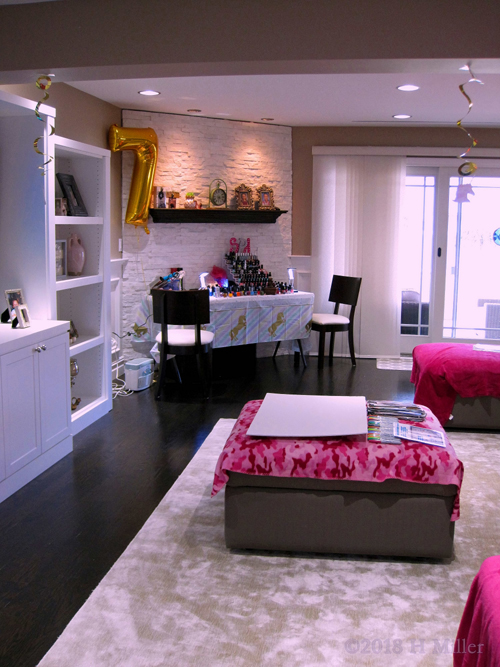 A Beautiful Photo Capturing The Spa Party Decor. A Beautiful Photo Capturing The Spa Party Decor.