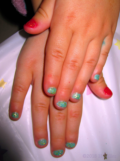 Closeup To This Pretty Kids Mani. Closeup To This Pretty Kids Mani.