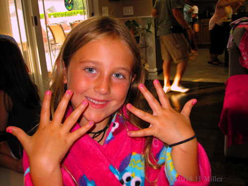 Joyfully Showing Her Pretty Mini Manicure! Joyfully Showing Her Pretty Mini Manicure!