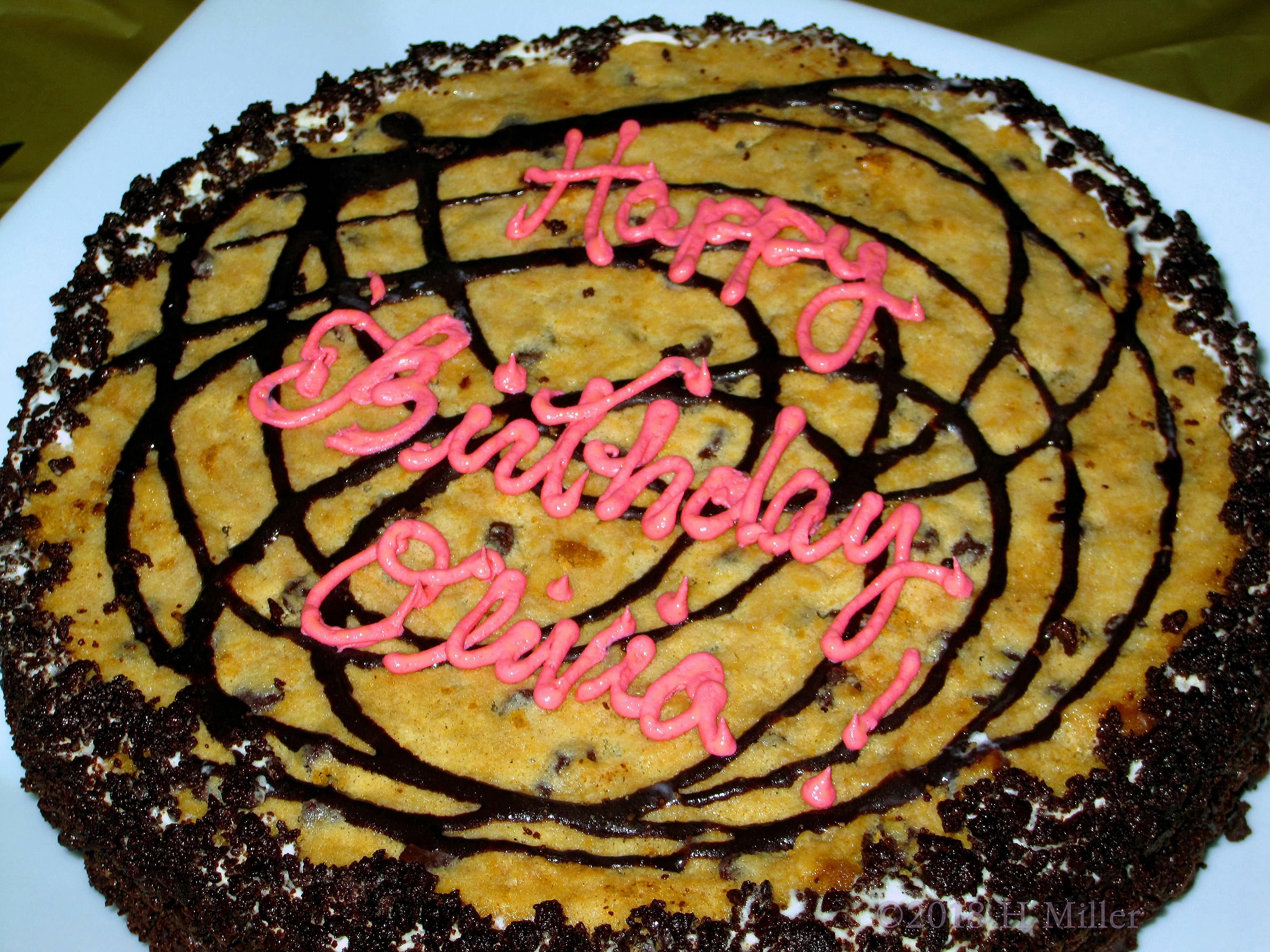 Delicious Delight Cookie Cake With A Birthday Wish For Olivia! Delicious Delight Cookie Cake With A Birthday Wish For Olivia!