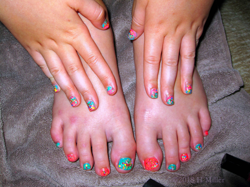 As Colorful As A Rainbow, Awesome Mani And Pedi!