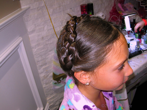 Braid Crown Kids Hairstyle, In The Making!