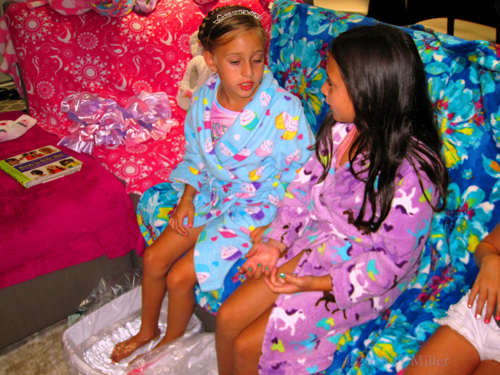 Chitchatting While Enjoying Pedicure For Kids Spa Activity Chitchatting While Enjoying Pedicure For Kids Spa Activity