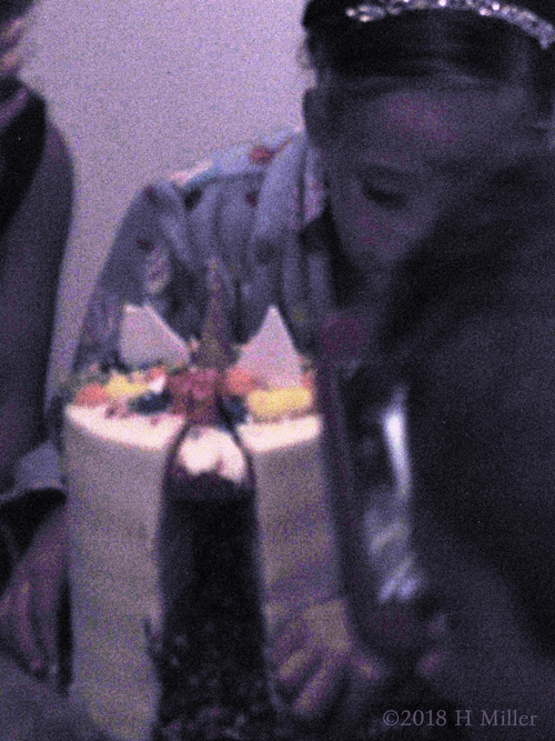 Filter Effect After The Birthday Girl Finishes Blowing Out The Candles.