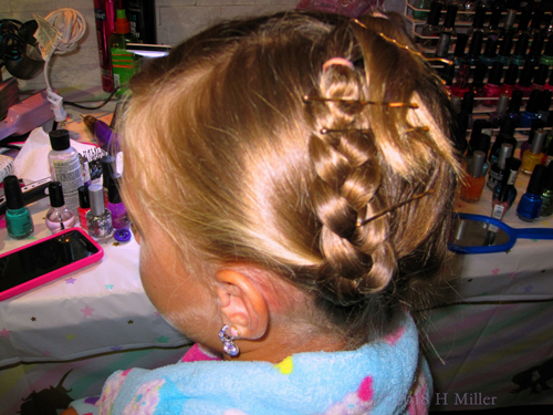 Pinned Up Heidi Braids, Cool Hairstyle For The Birthday Girl Pinned Up Heidi Braids, Cool Hairstyle For The Birthday Girl