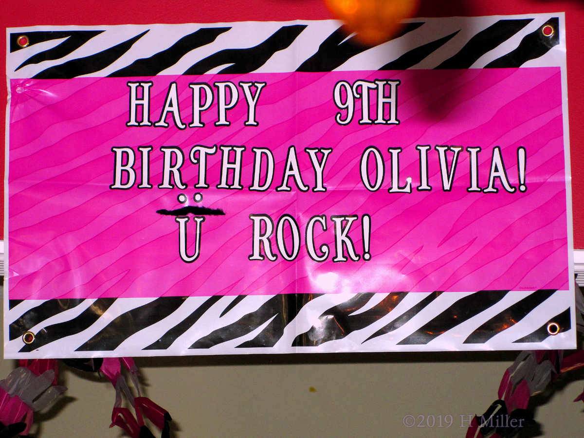Olivia's Spa Birthday Banner! 