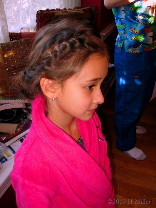 Cute Braided Girls Hairstyle At The Kids Spa Cute Braided Girls Hairstyle At The Kids Spa