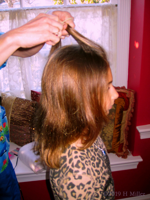 Party Guest Is Getting A Cool Kids Hairstyle Party Guest Is Getting A Cool Kids Hairstyle