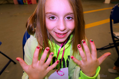 Beautiful Flower And Leaves Nail Art Design. Beautiful Flower And Leaves Nail Art Design.