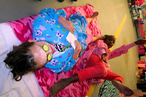 Lying Side By Side During Facials For Girls. Lying Side By Side During Facials For Girls.