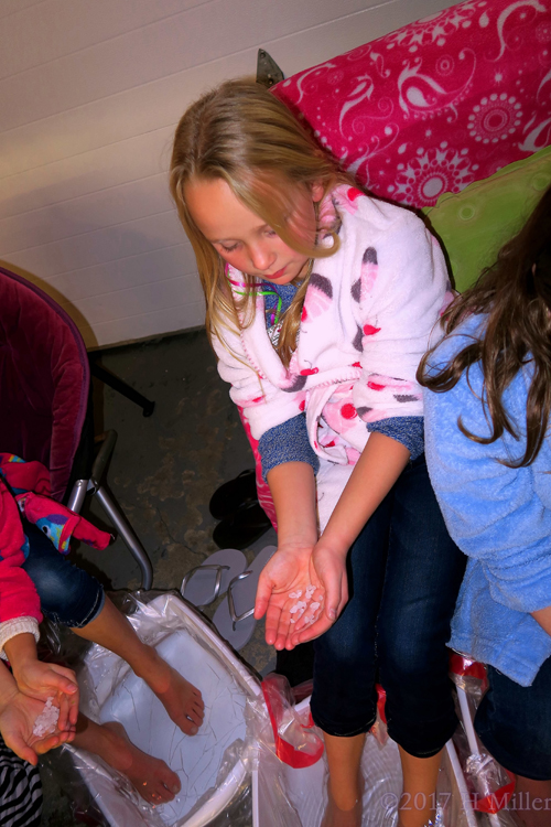 The Girls Are Adding Their Salts To The Kids Pedi Footbaths The Girls Are Adding Their Salts To The Kids Pedi Footbaths