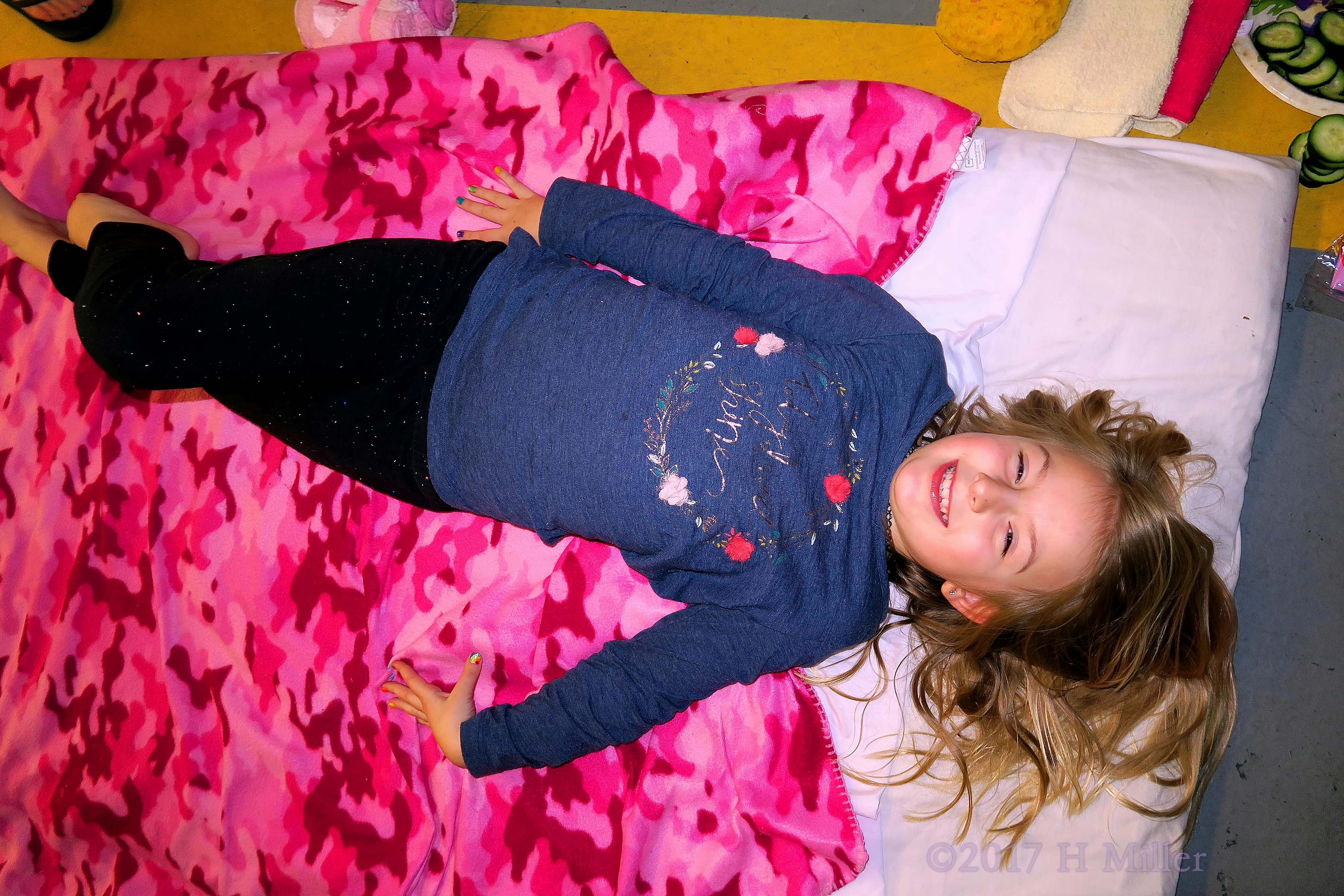 Utter Bliss Before Her Kids Facial Treatment. Utter Bliss Before Her Kids Facial Treatment.