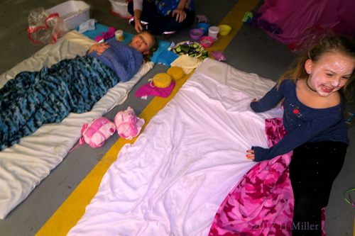 Excitement In The Air During Her Kids Facial. Excitement In The Air During Her Kids Facial.