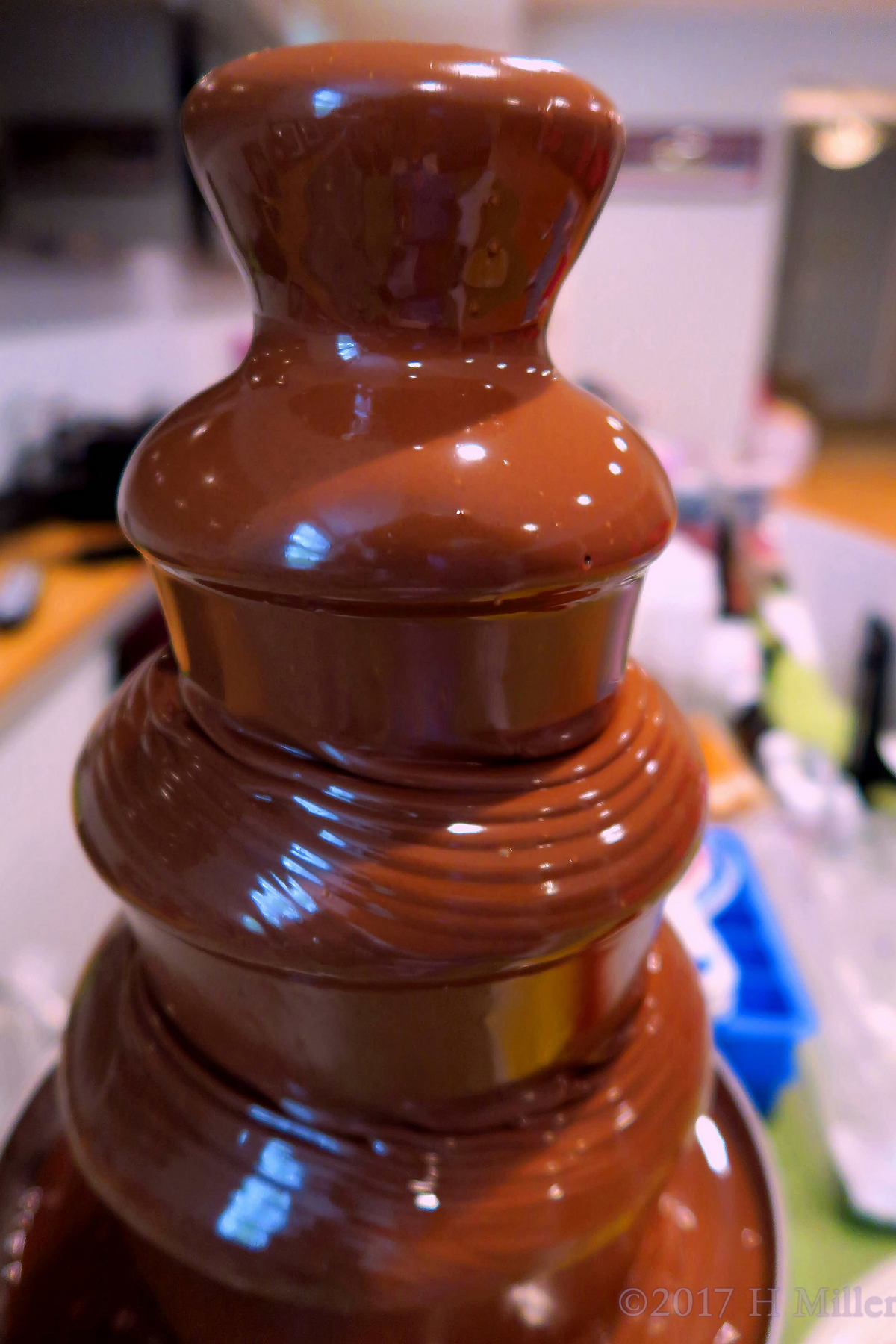 Chocolate Fountain For The Spa Party Guests 