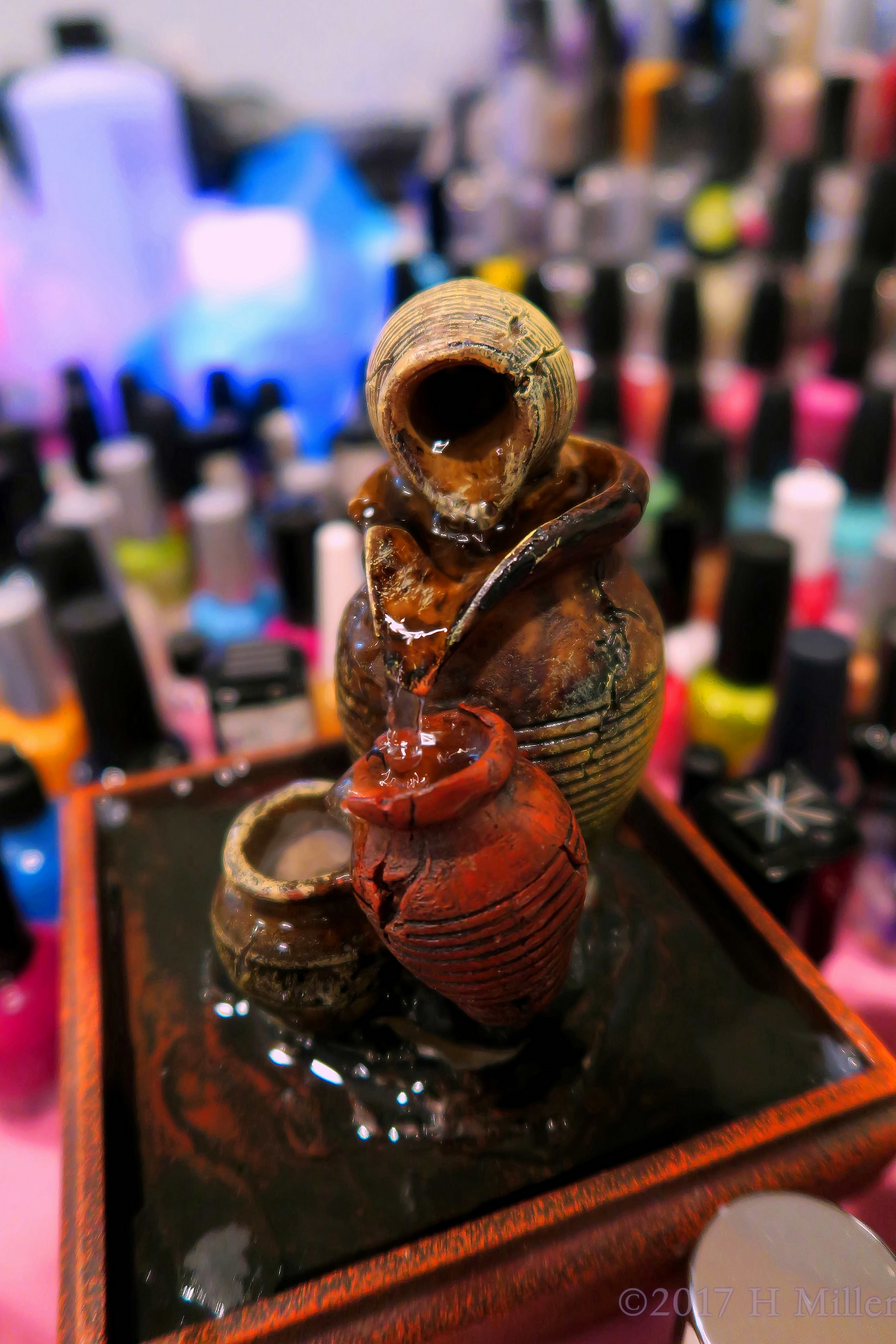 Beautiful Pottery Tranquility Fountain At The Nail Station. Beautiful Pottery Tranquility Fountain At The Nail Station.