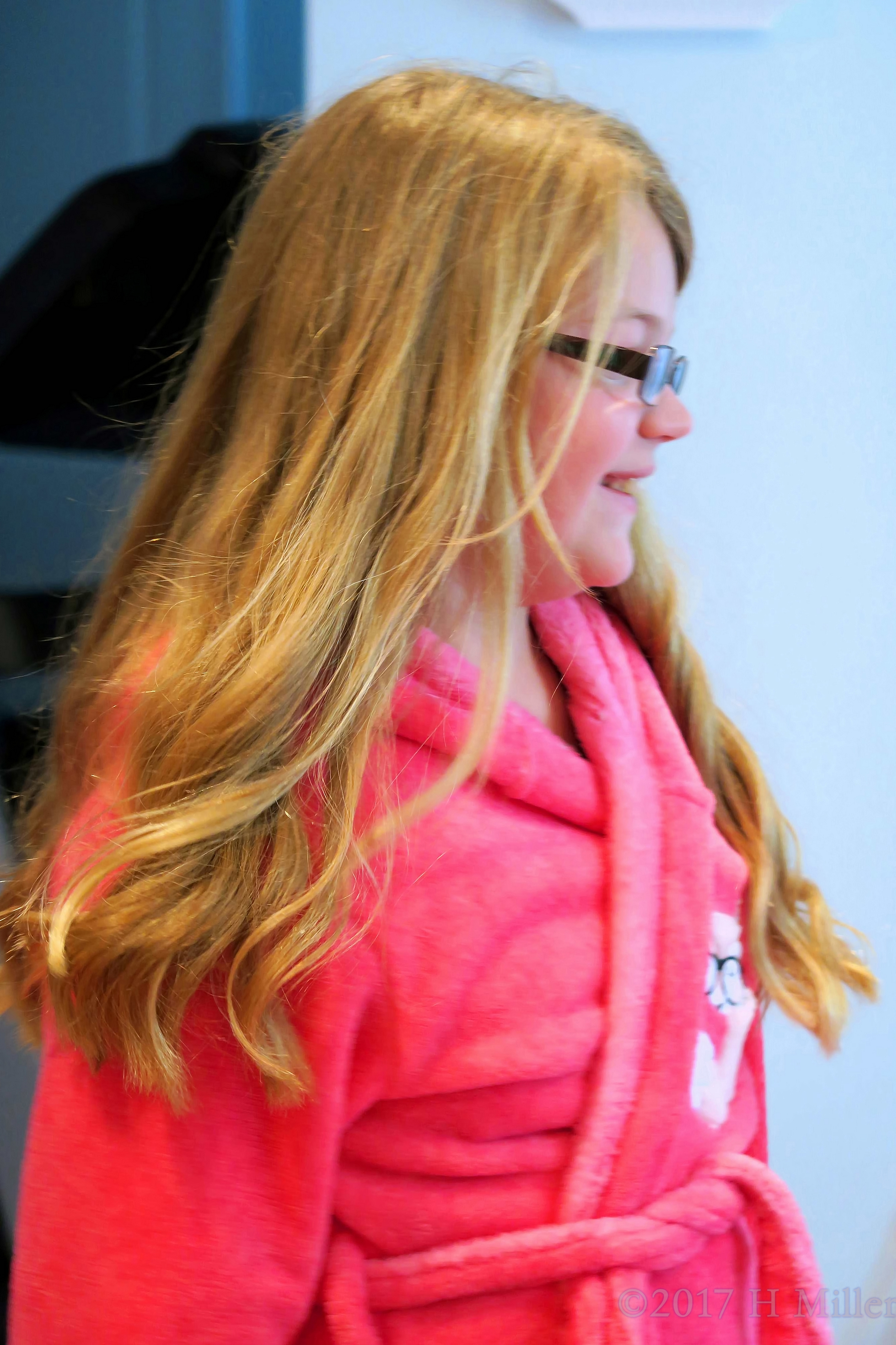 Ready For The Party In Her Own Red Spa Robe! Ready For The Party In Her Own Red Spa Robe!