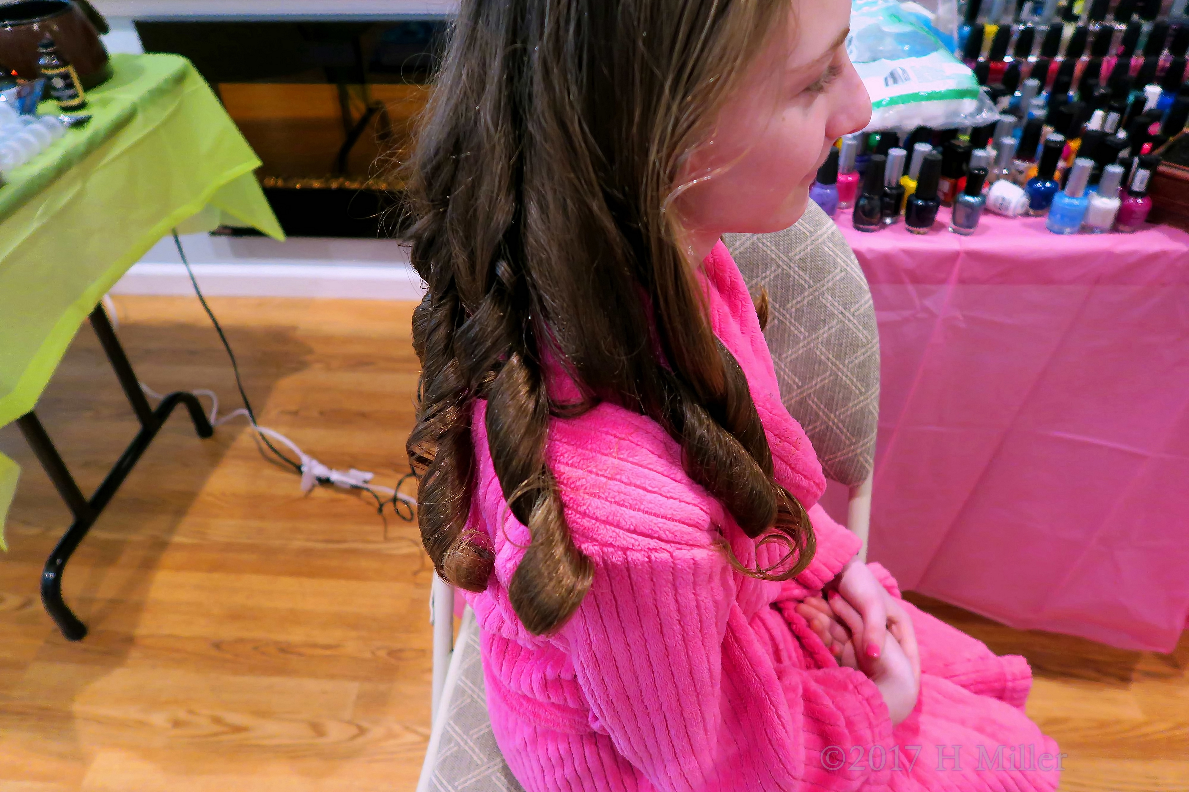 She Is Happy With Her Straight Hair Made Curly! 