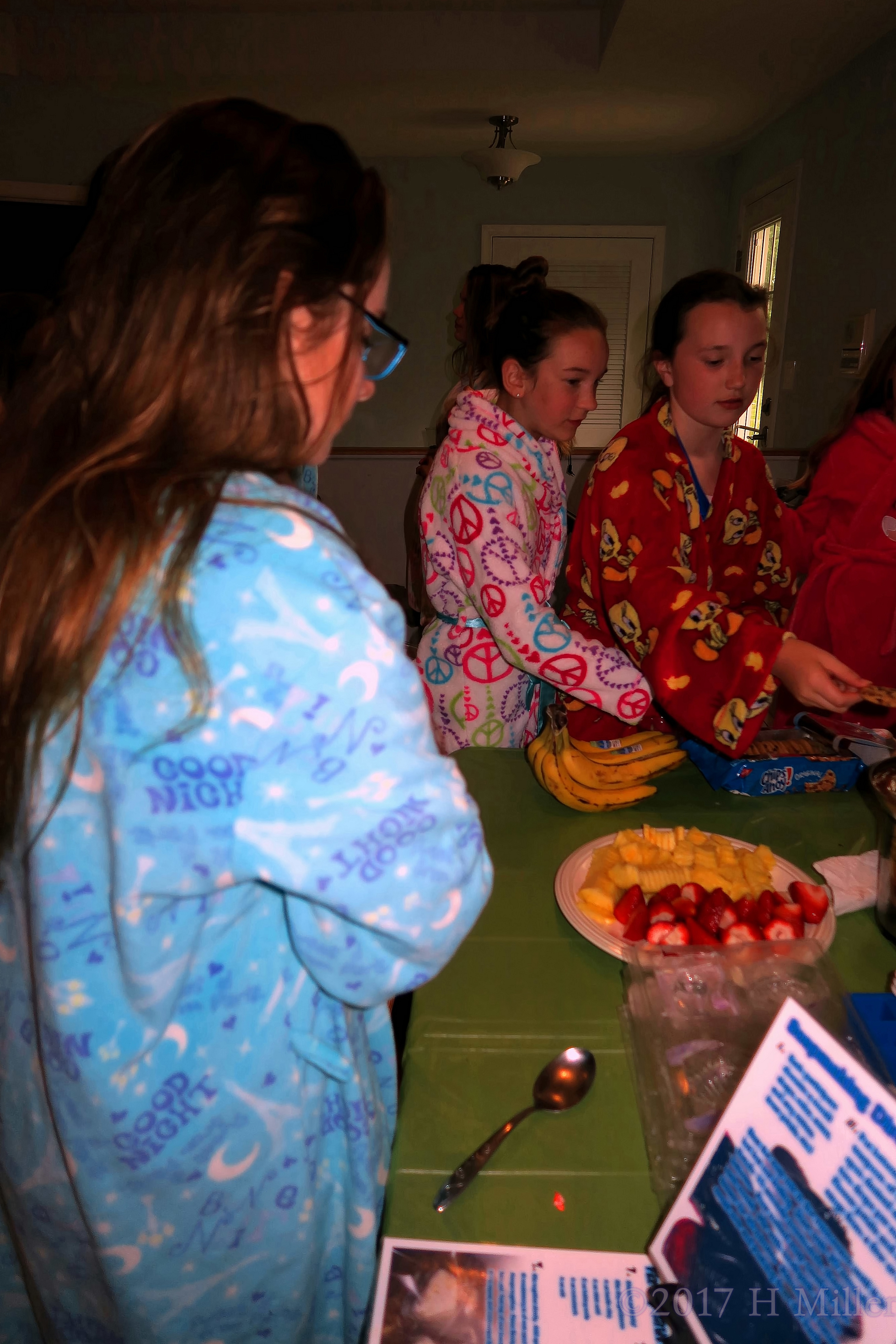 The Girls Exploring The Kids Spa Party Chocolate Treat Table! 