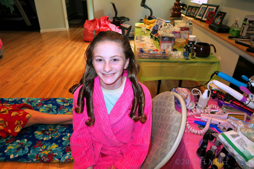 Spa Party Guest After New, Glam Curled Hairstyle! Spa Party Guest After New, Glam Curled Hairstyle!