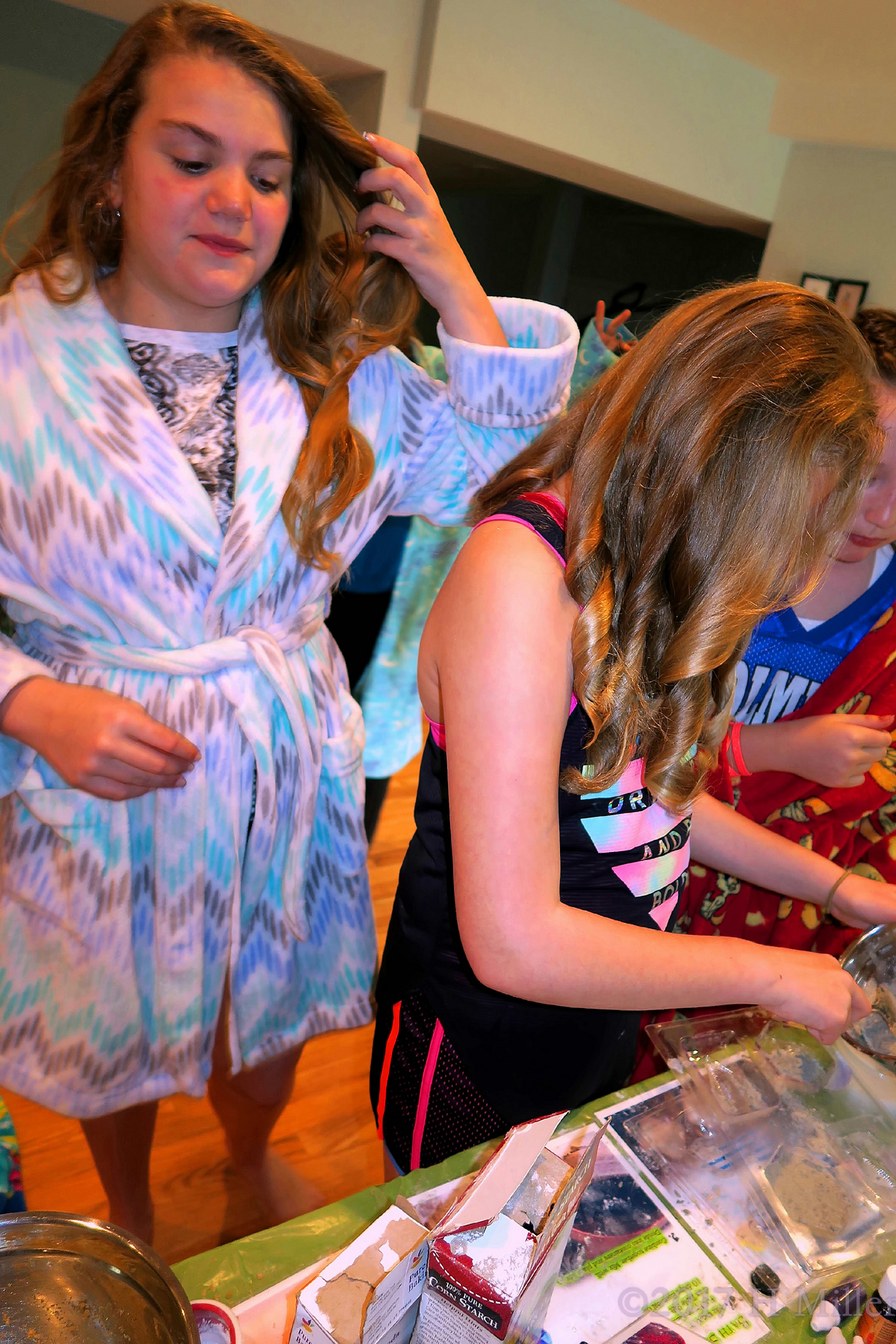 The Girls Preparing Ingredients For More Kids Craft Activities! 