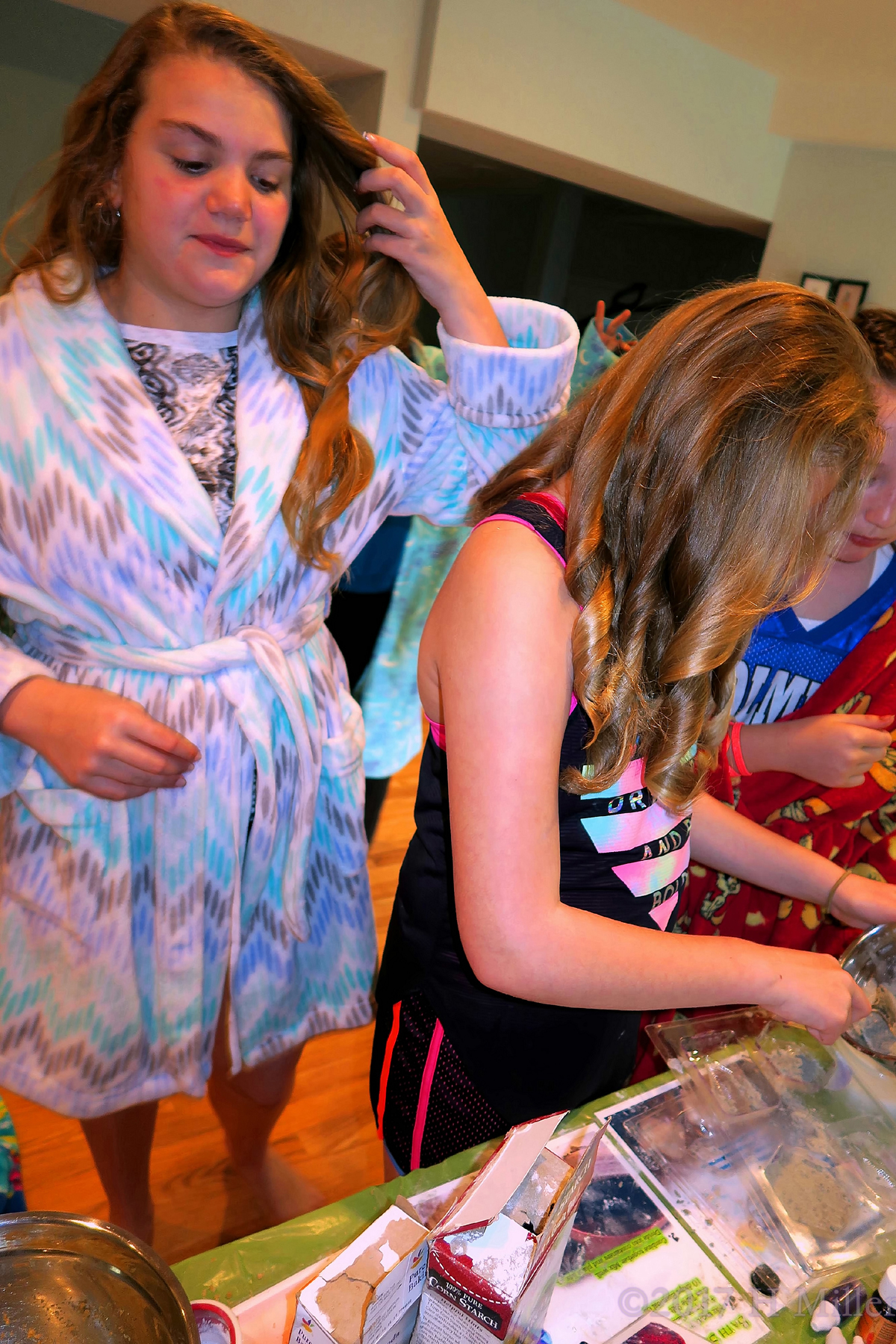 The Girls Preparing Ingredients For More Kids Craft Activities! 