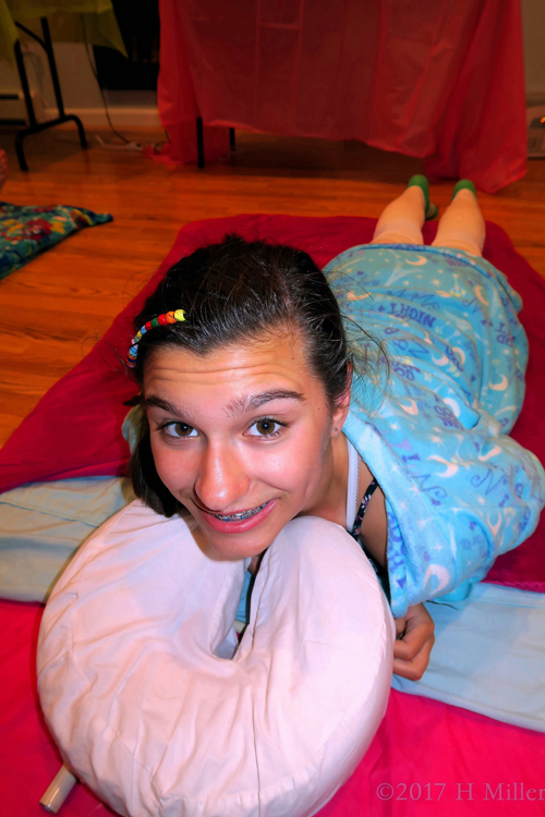 A During Kids Massage Picture, Relaxed And Happy! A During Kids Massage Picture, Relaxed And Happy!